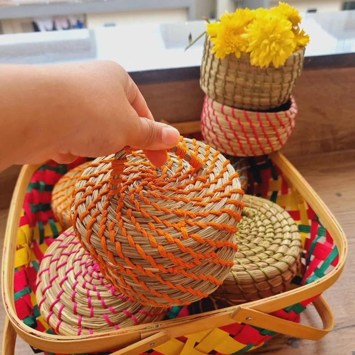 100% Eco-Friendly Handcrafted Sabai Grass Basket | Rustic & Sustainable Design