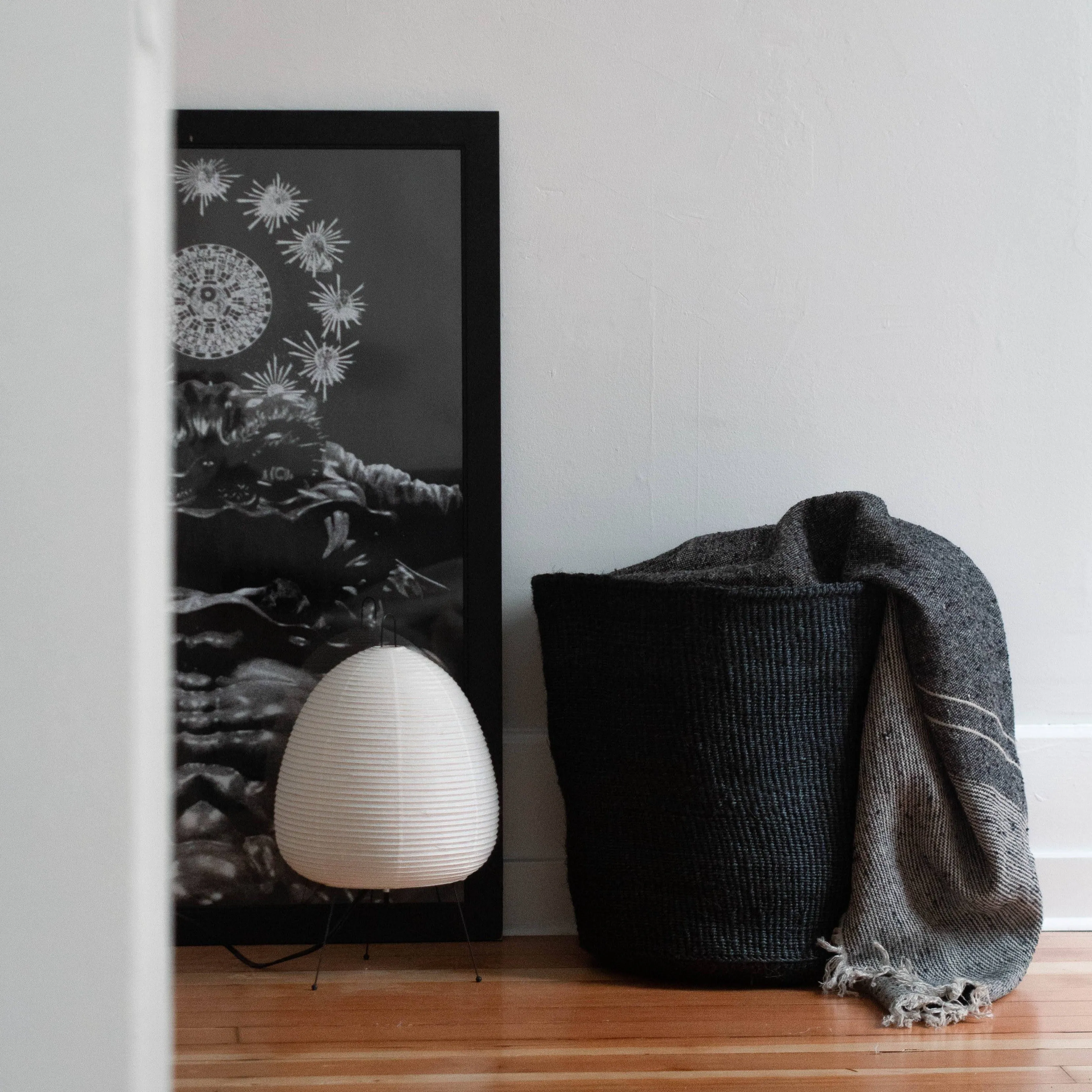 18" Sisal Basket | Black