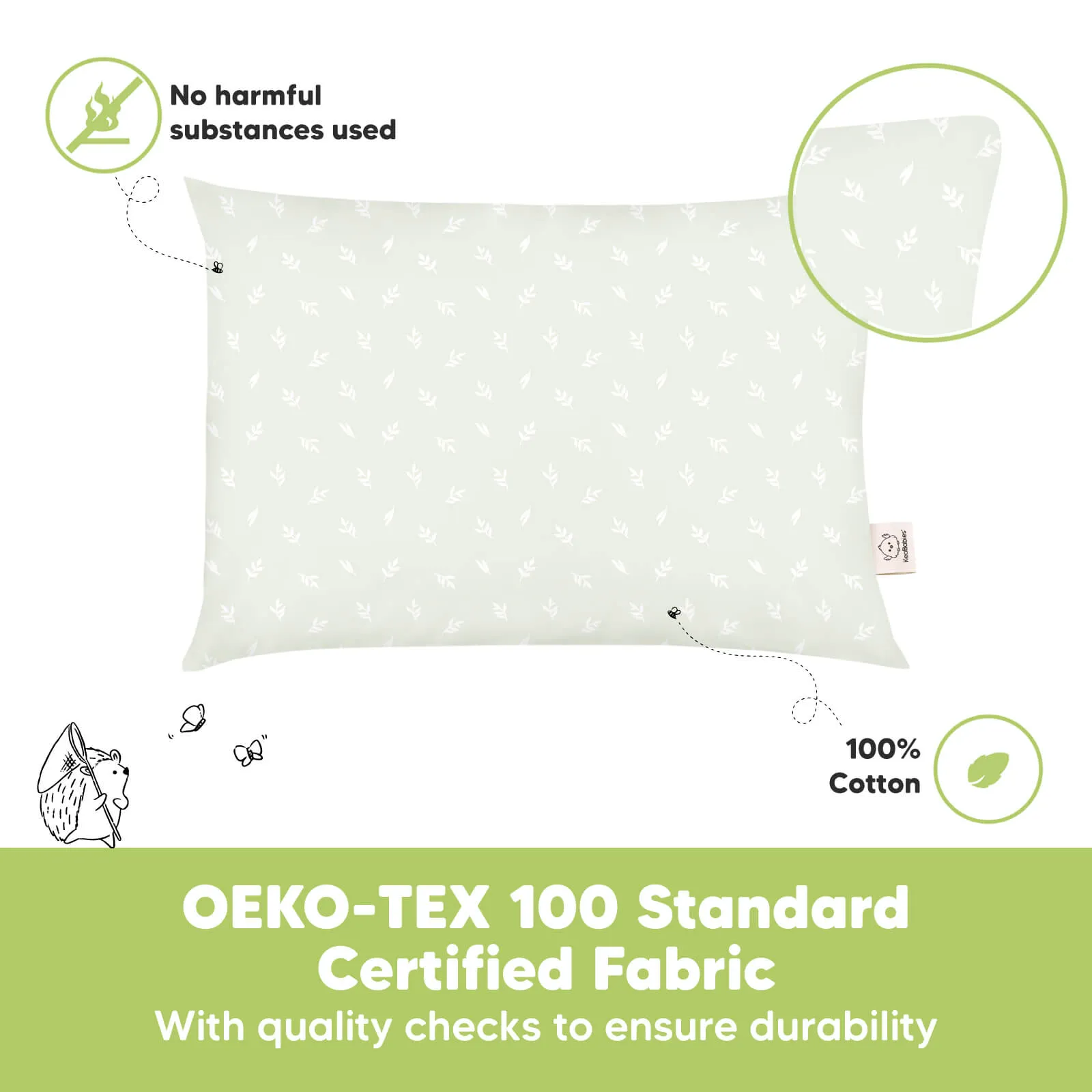 2-Pack Toddler Pillows (Herb)