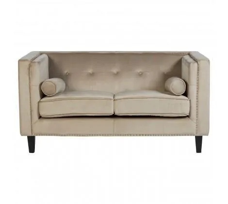2 Seat Mink Velvet Sofa