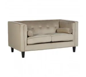 2 Seat Mink Velvet Sofa