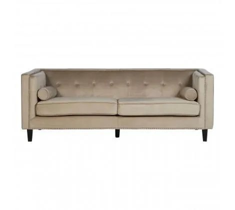 3 Seat Mink Velvet Sofa