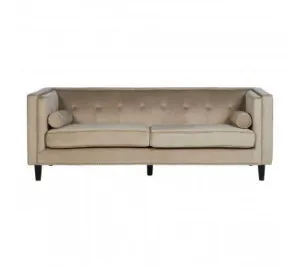 3 Seat Mink Velvet Sofa