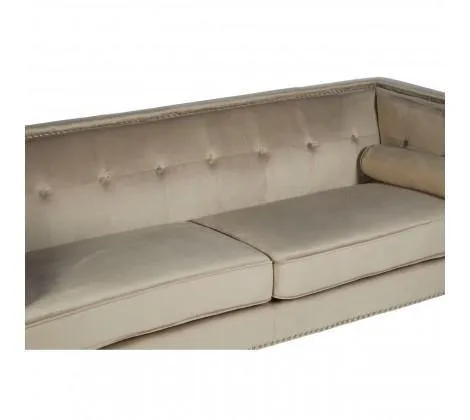 3 Seat Mink Velvet Sofa