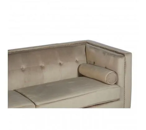 3 Seat Mink Velvet Sofa