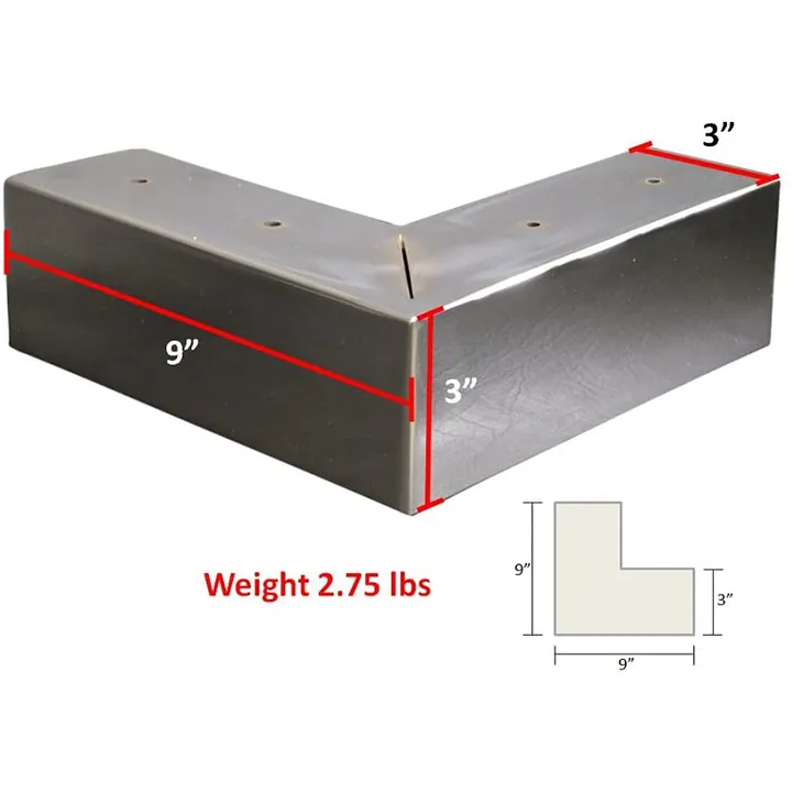 3" Chrome Metal Sofa Legs (ML-SS-C)