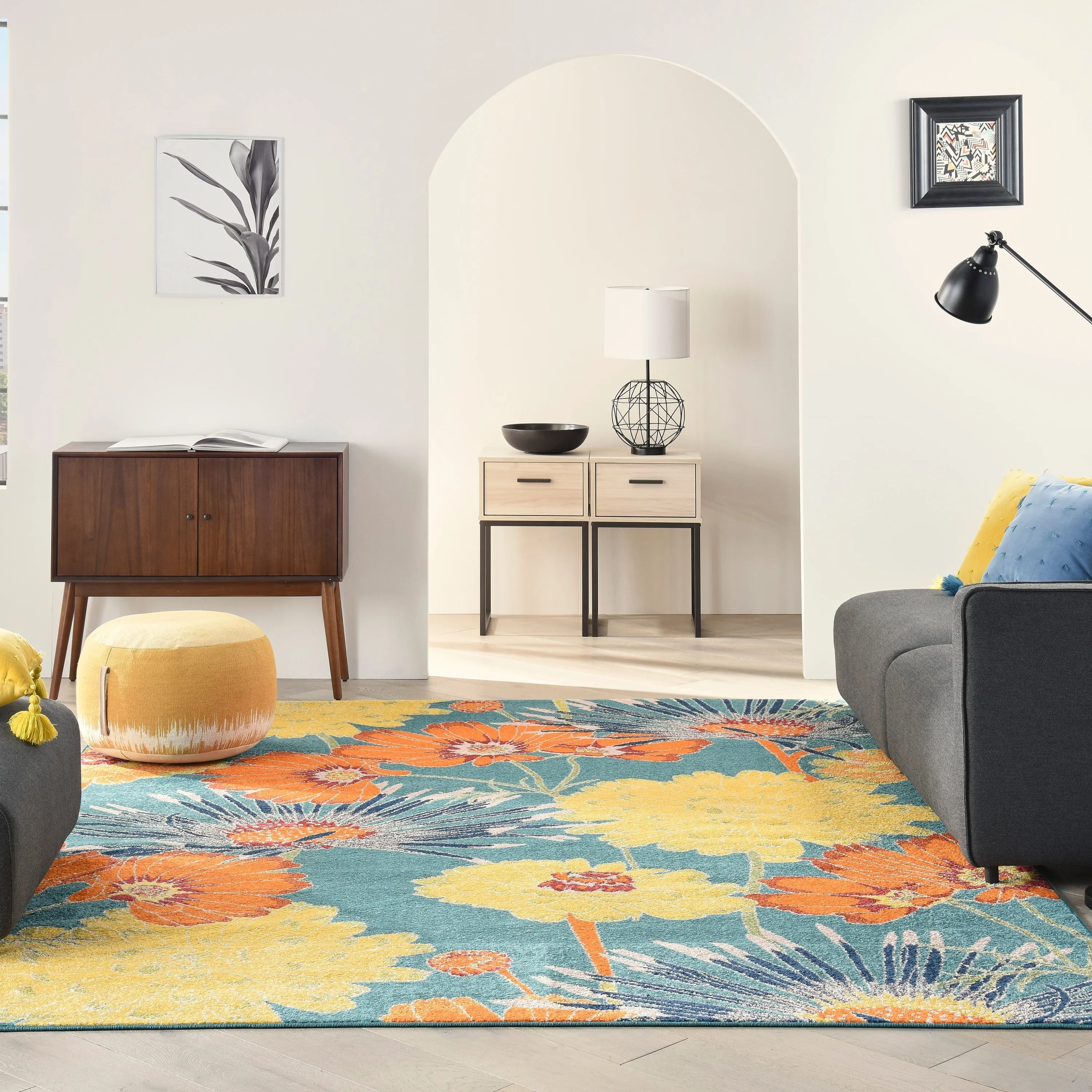 Allur Turquoise/Multicolor Rug