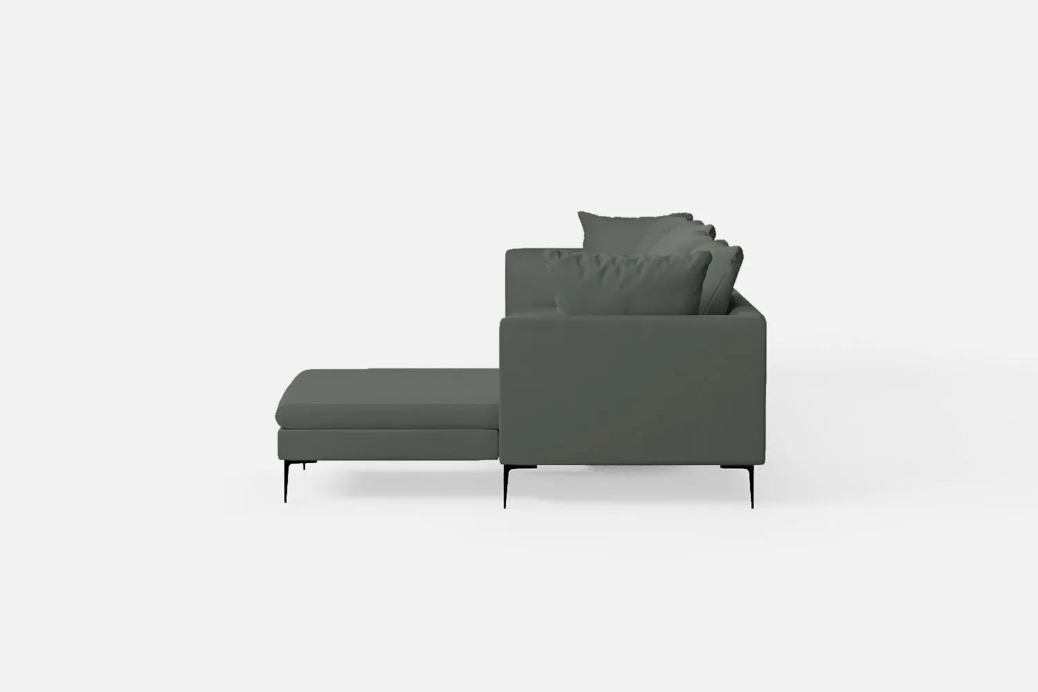 Aprilia 4 Seater Right Hand Facing Chaise Lounge Corner Sofa Lush Leather