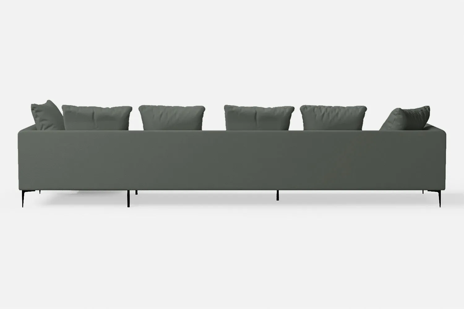Aprilia 4 Seater Right Hand Facing Chaise Lounge Corner Sofa Lush Leather