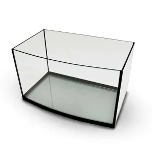 Aquatop EuroStyle Bowfront Glass Aquarium Black, Clear