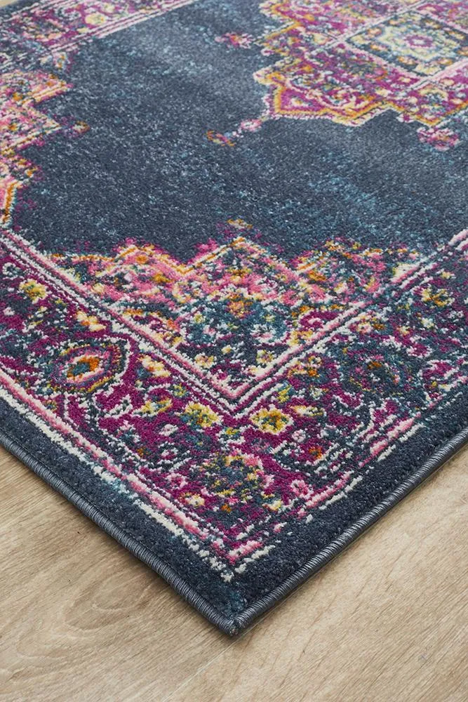 Babylon 211 Navy  Runner Rug