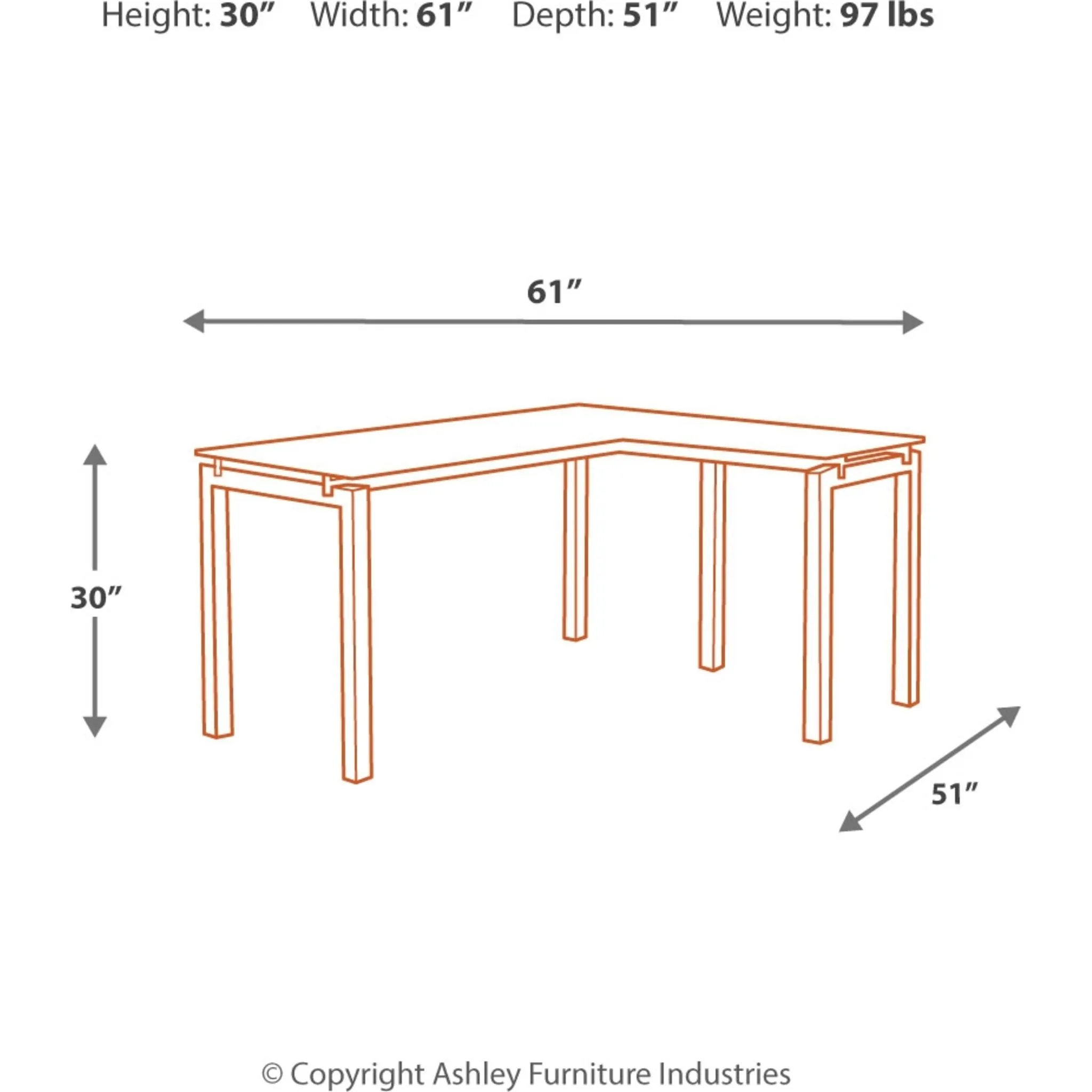 Baraga L-Desk