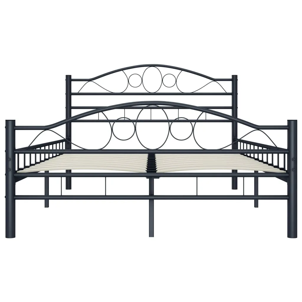 Bed Frame Black Steel 120x200 cm