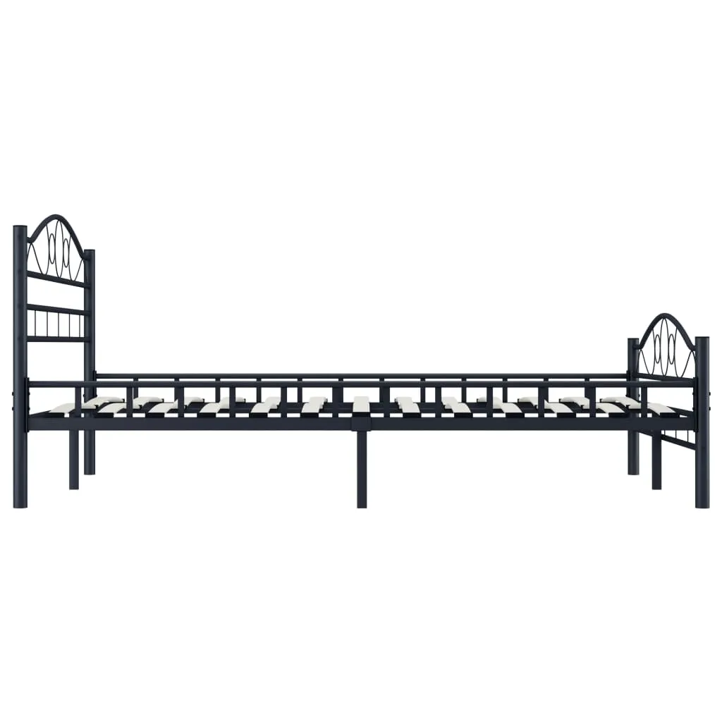 Bed Frame Black Steel 120x200 cm