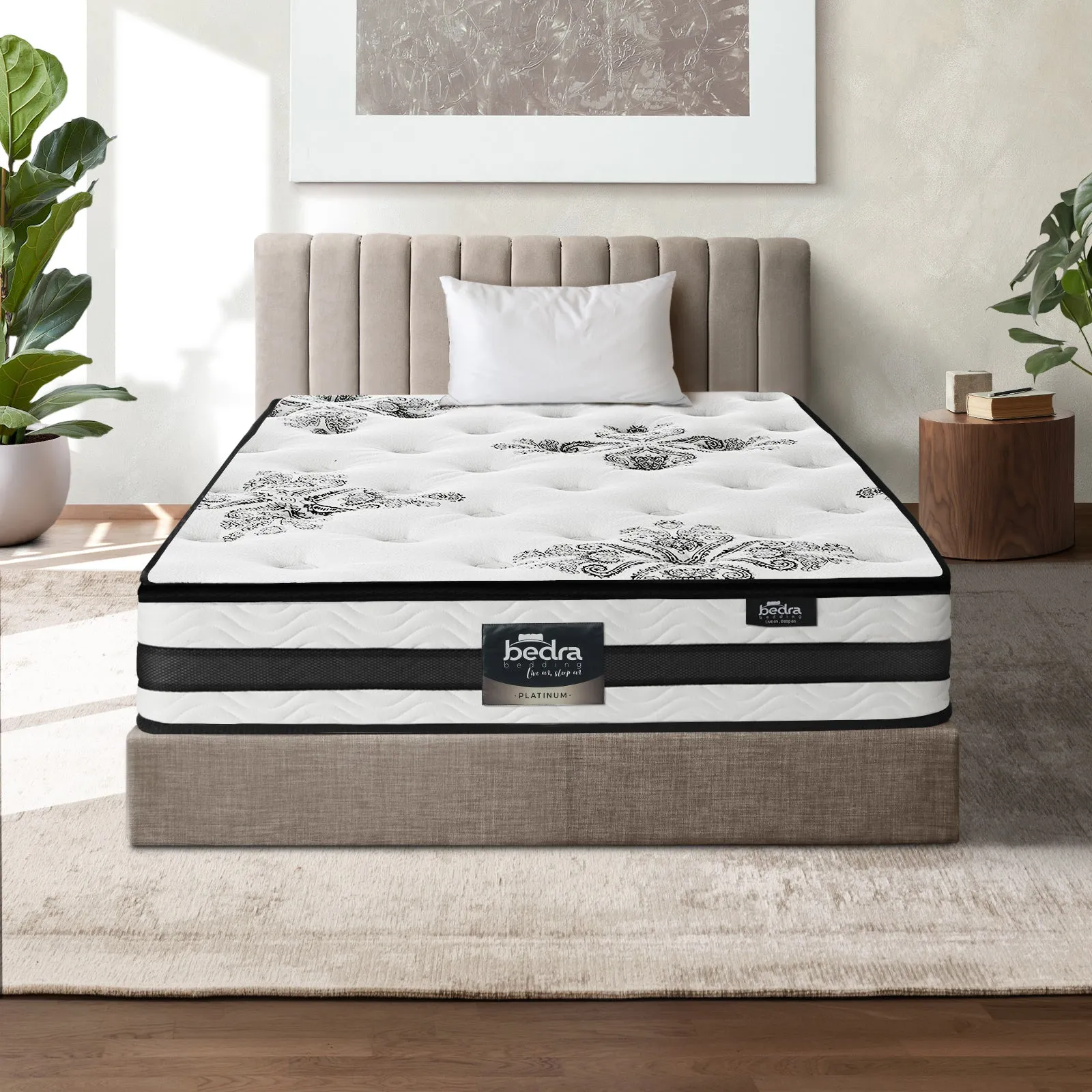 Bedra King Single Mattress Bed Cool Gel Foam Pocket Spring Firm 34CM