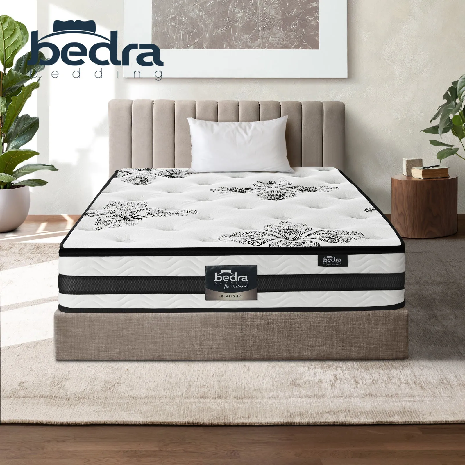 Bedra King Single Mattress Bed Cool Gel Foam Pocket Spring Firm 34CM