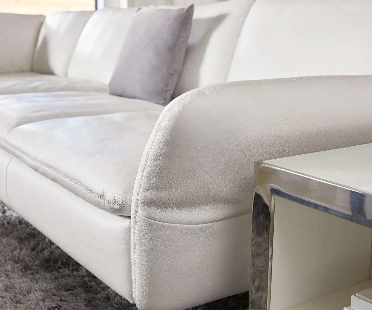 Bella Leather Left Facing Sectional