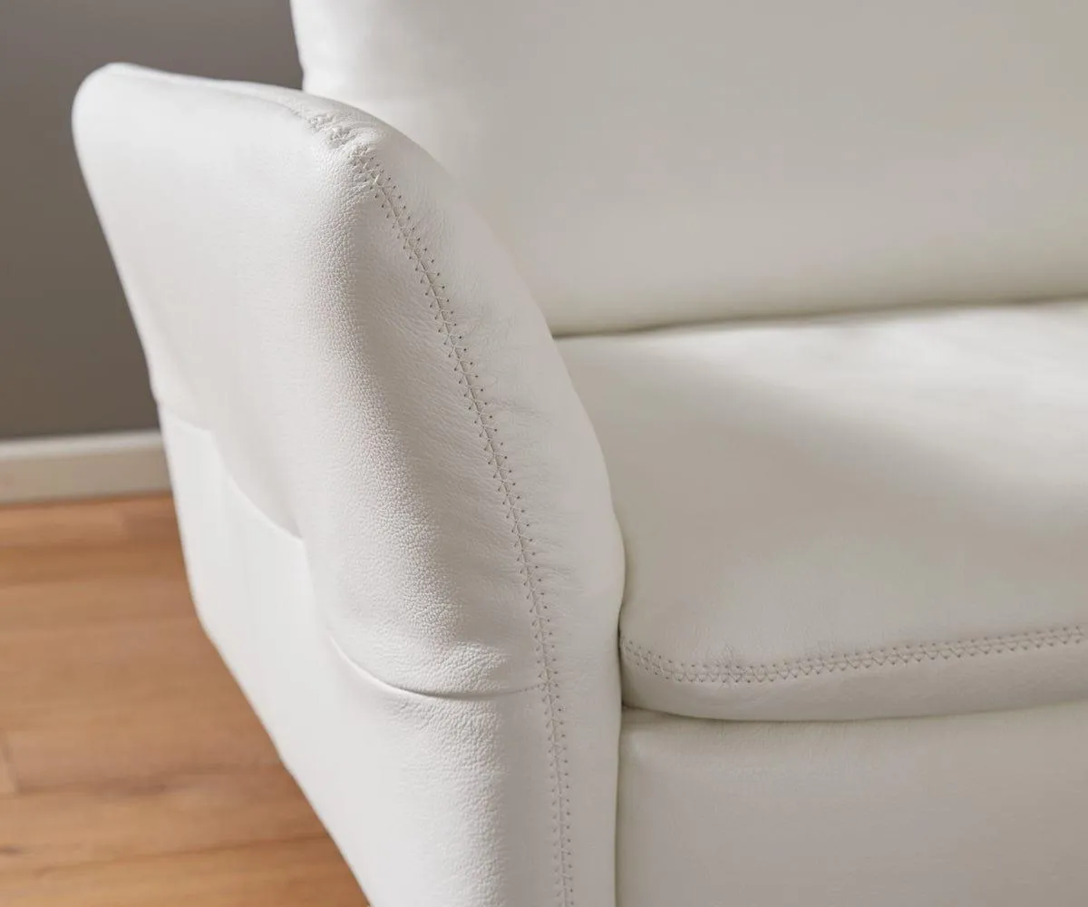 Bella Leather Left Facing Sectional