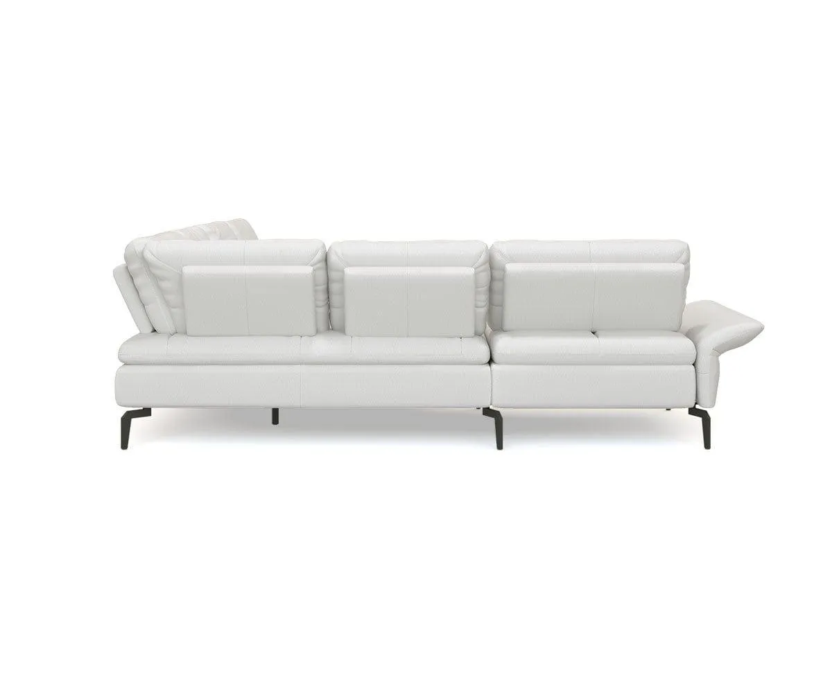 Bella Leather Left Facing Sectional