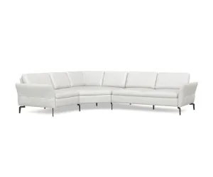 Bella Leather Left Facing Sectional