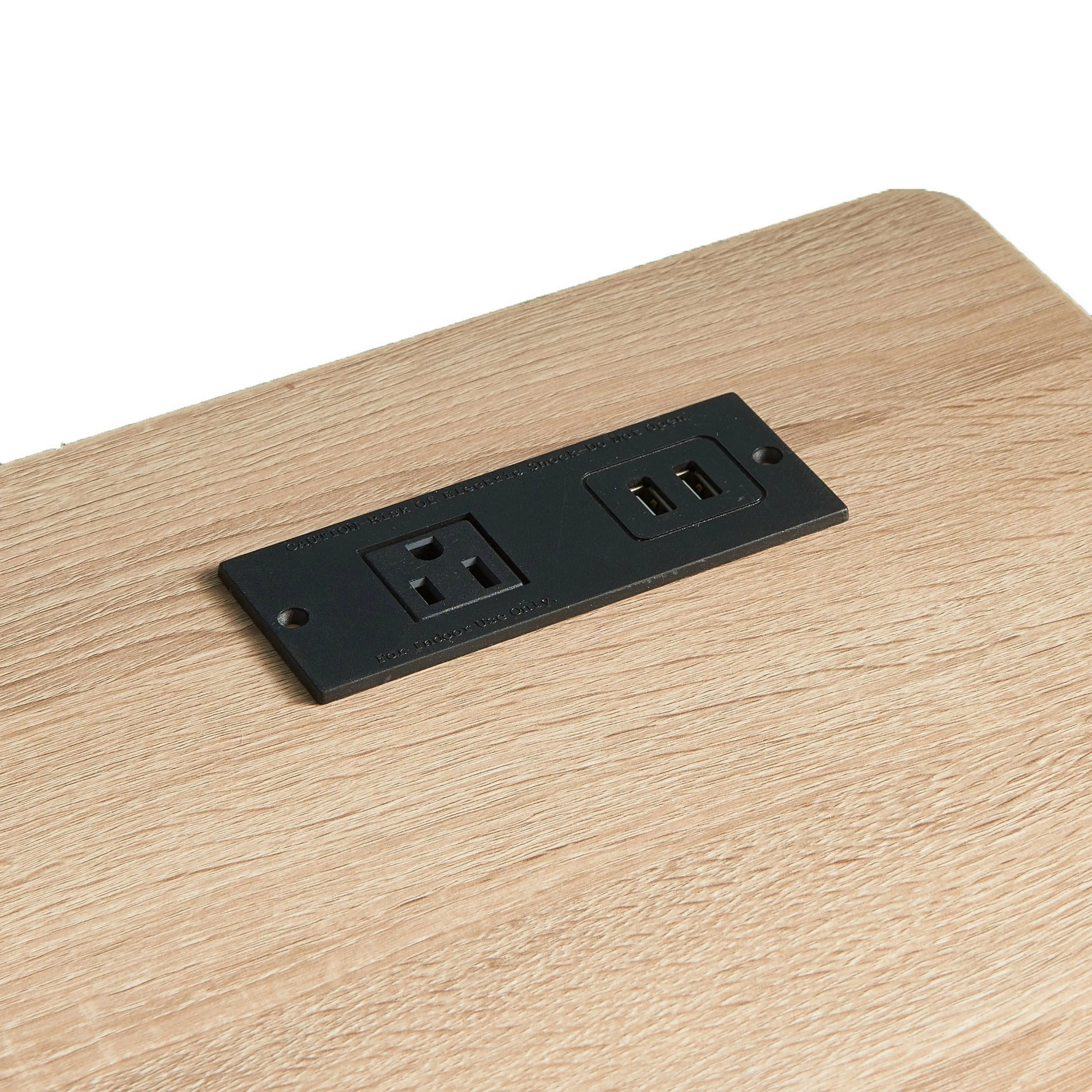 Bery 47 Inch Home Office Desk, 1 Drawer with Knob, USB Port, Brown, Black By Casagear Home