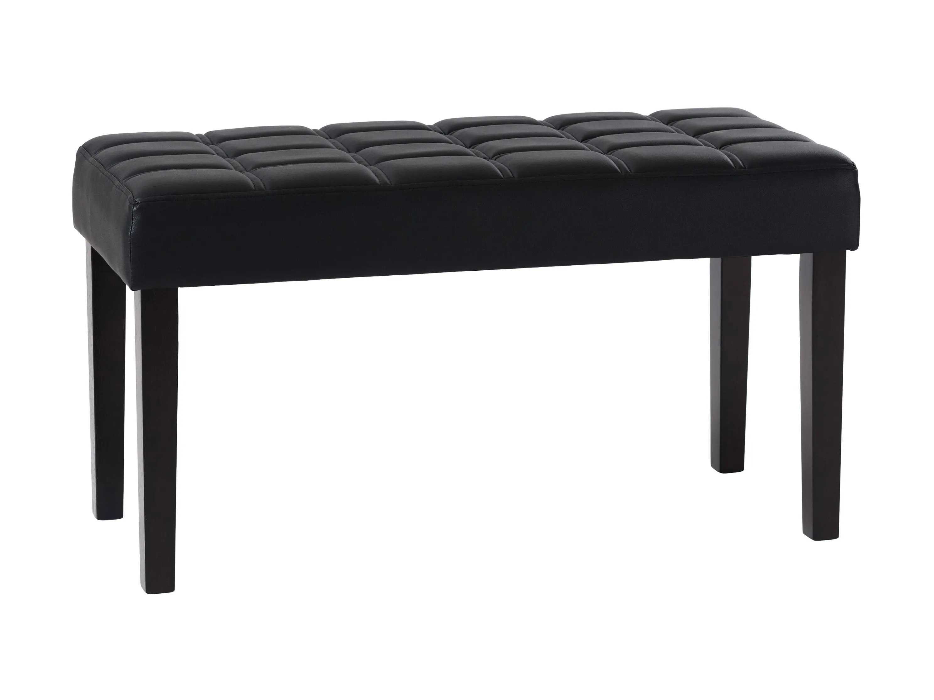Black Leather Bench