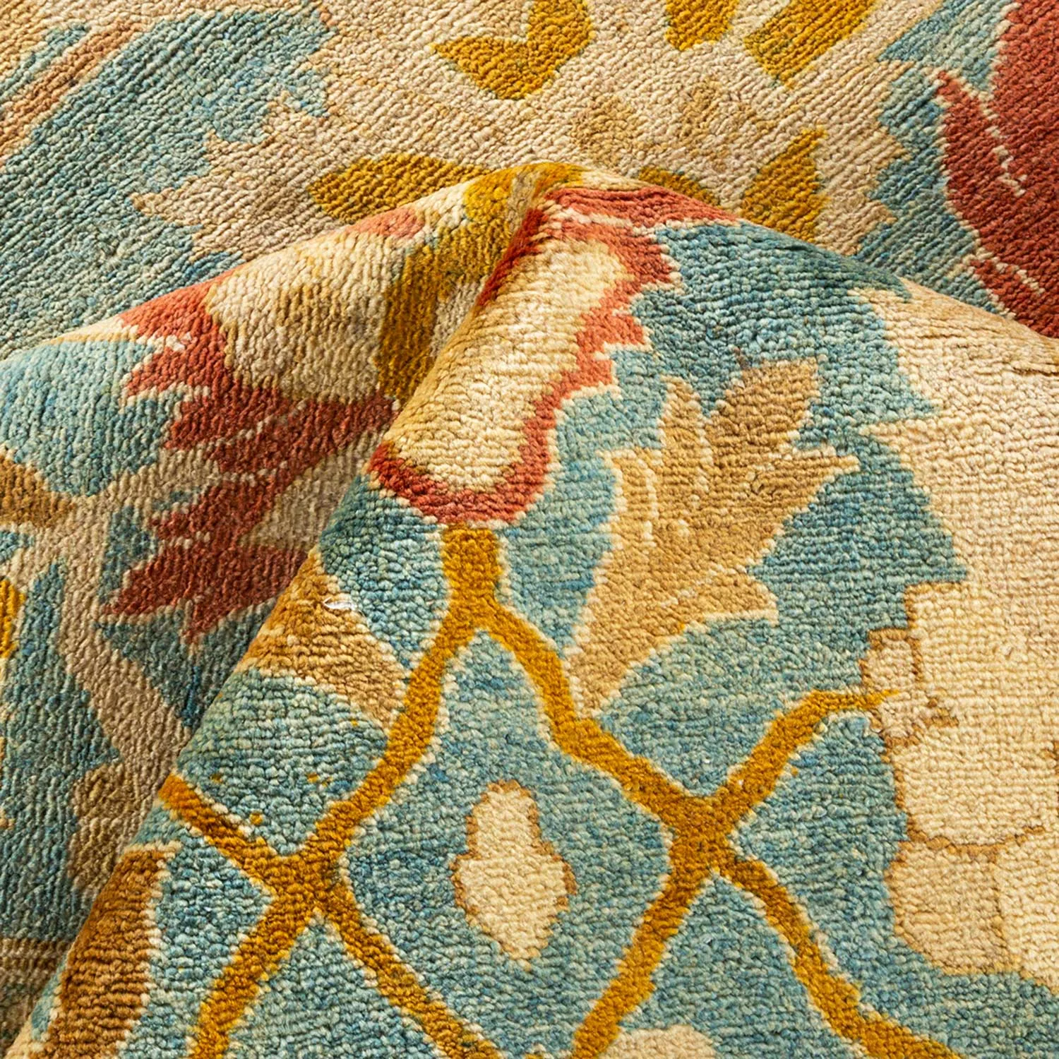 Blue Traditional Wool Rug - 10'3" x 13'1