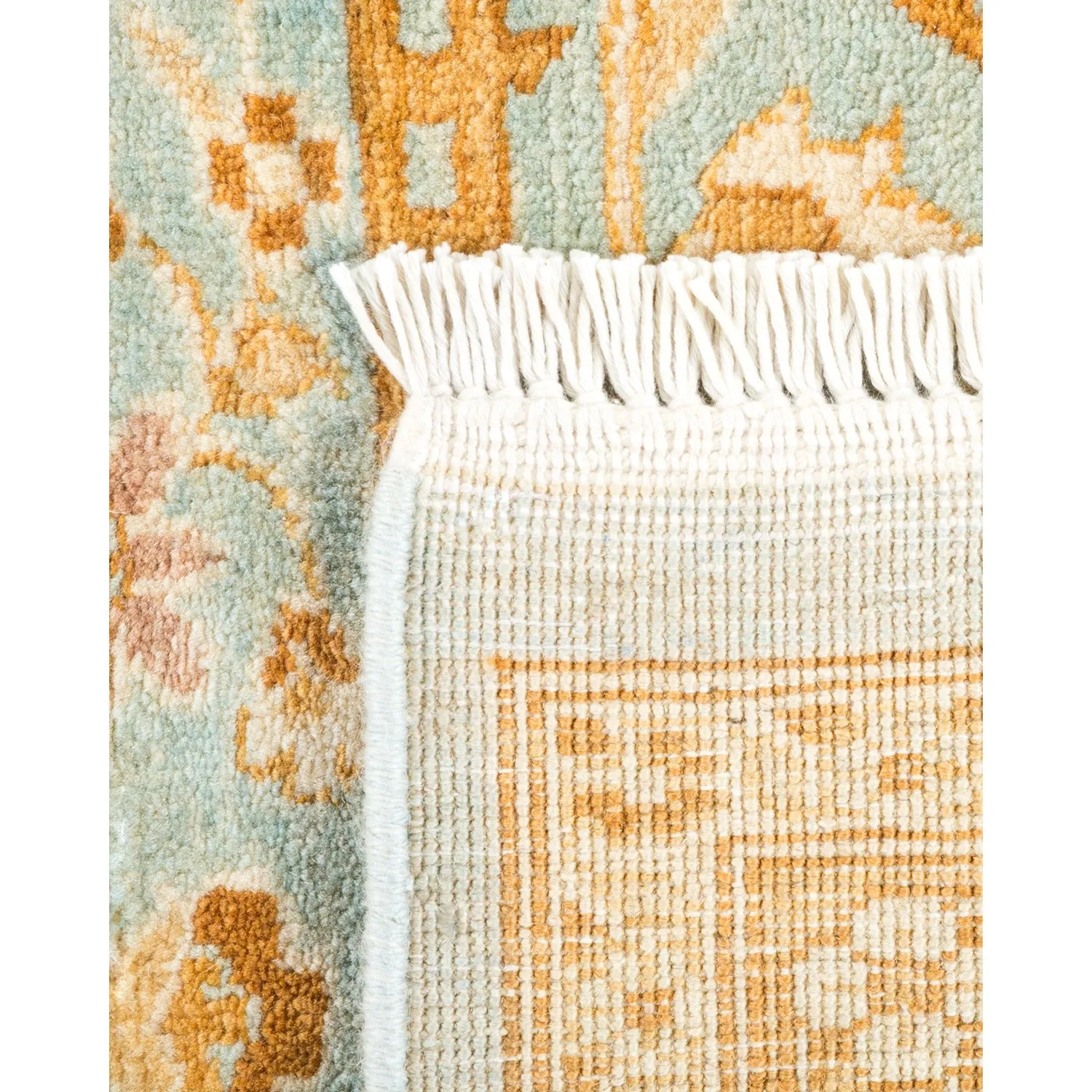 Blue Traditional Wool Rug - 6' x 7'9"