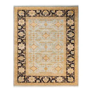 Blue Traditional Wool Rug - 6' x 7'9"