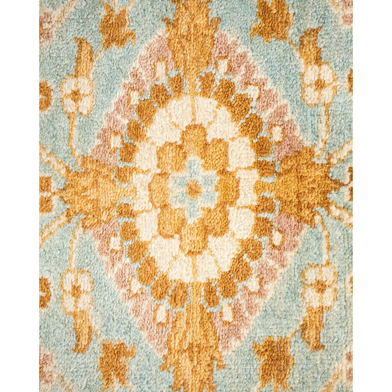 Blue Traditional Wool Rug - 6' x 7'9"