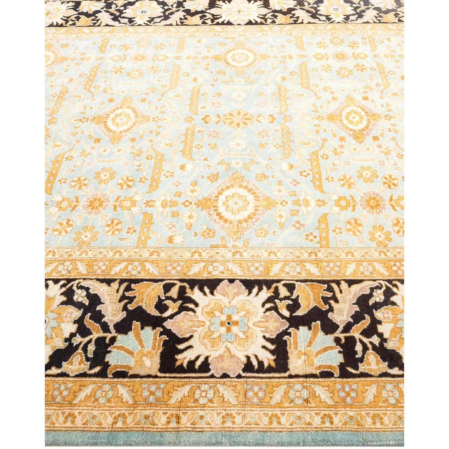 Blue Traditional Wool Rug - 6' x 7'9"
