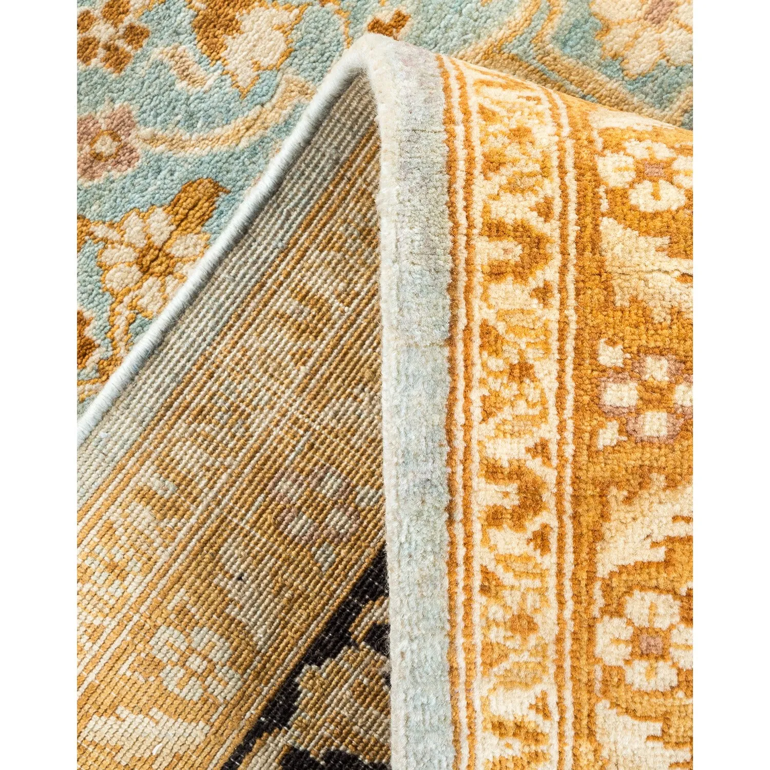 Blue Traditional Wool Rug - 6' x 7'9"