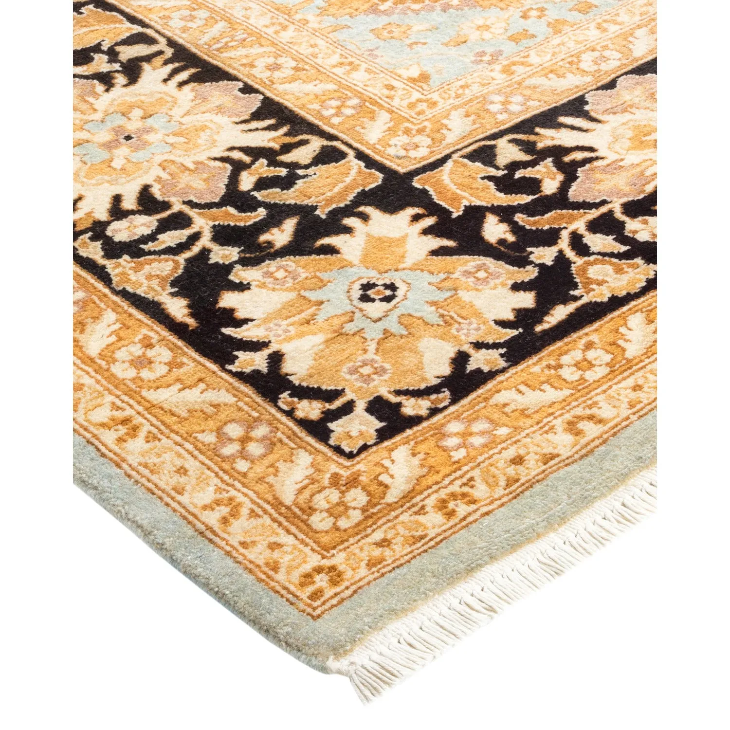 Blue Traditional Wool Rug - 6' x 7'9"