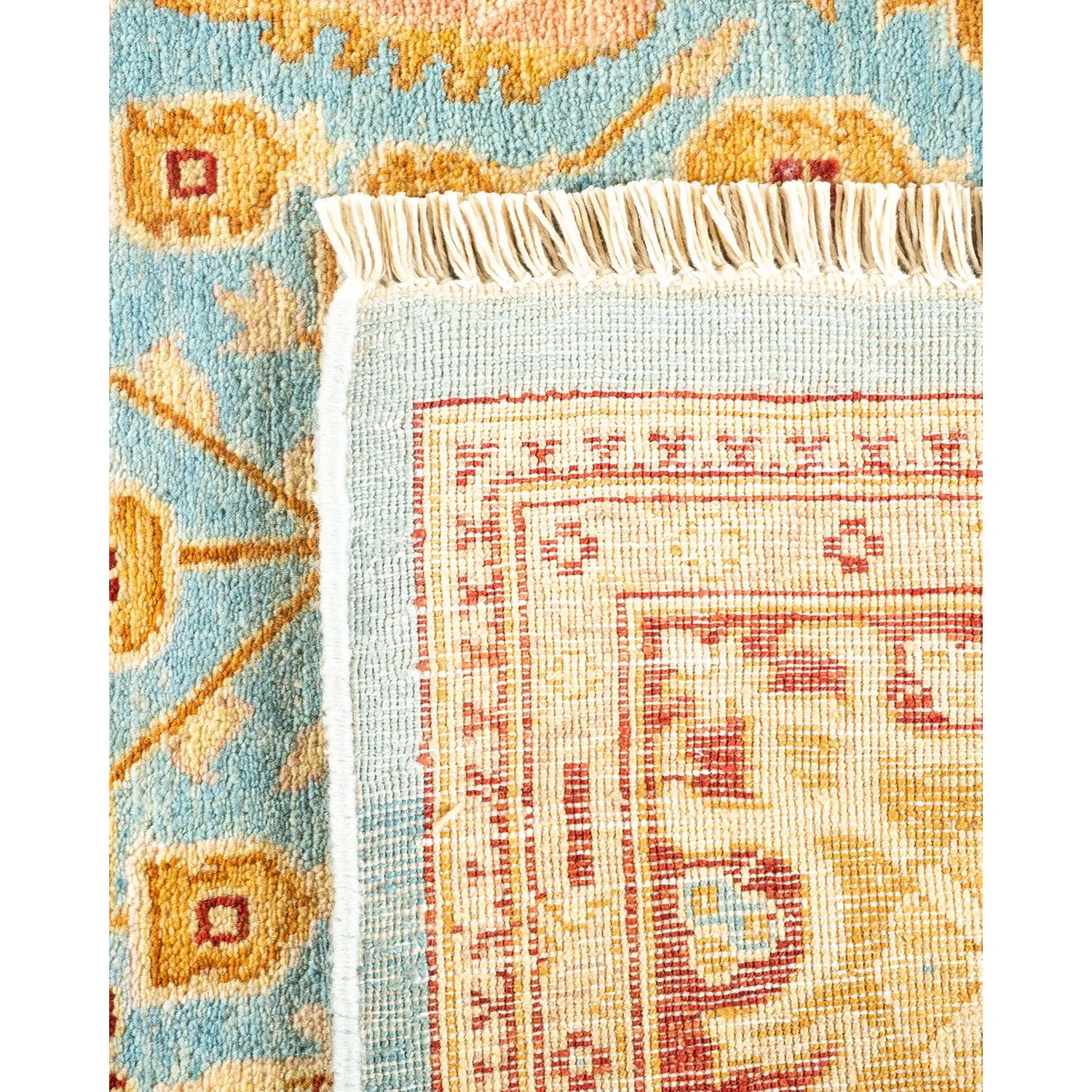 Blue Traditional Wool Rug - 6' x 9'