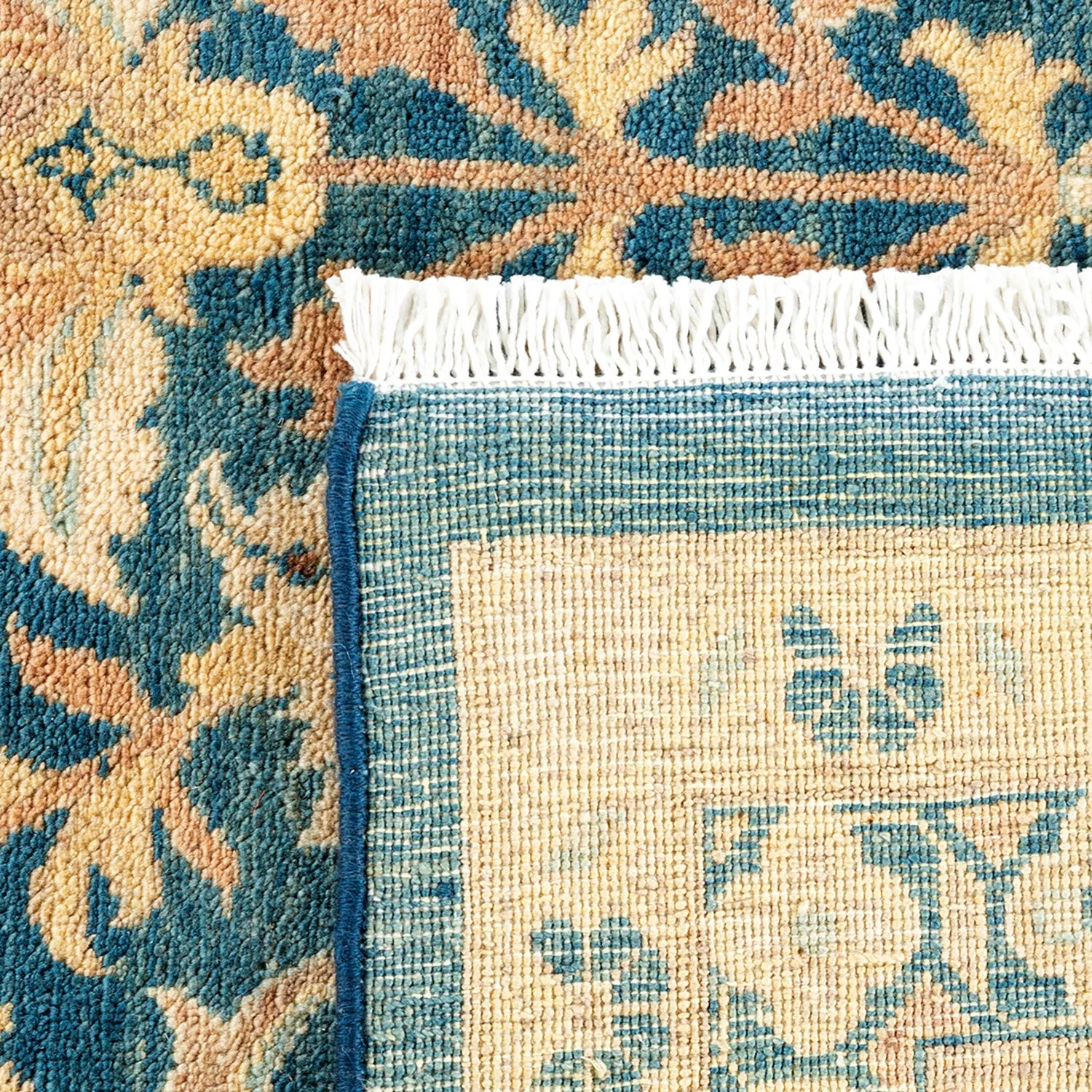 Blue Traditional Wool Rug - 9' x 11'10"