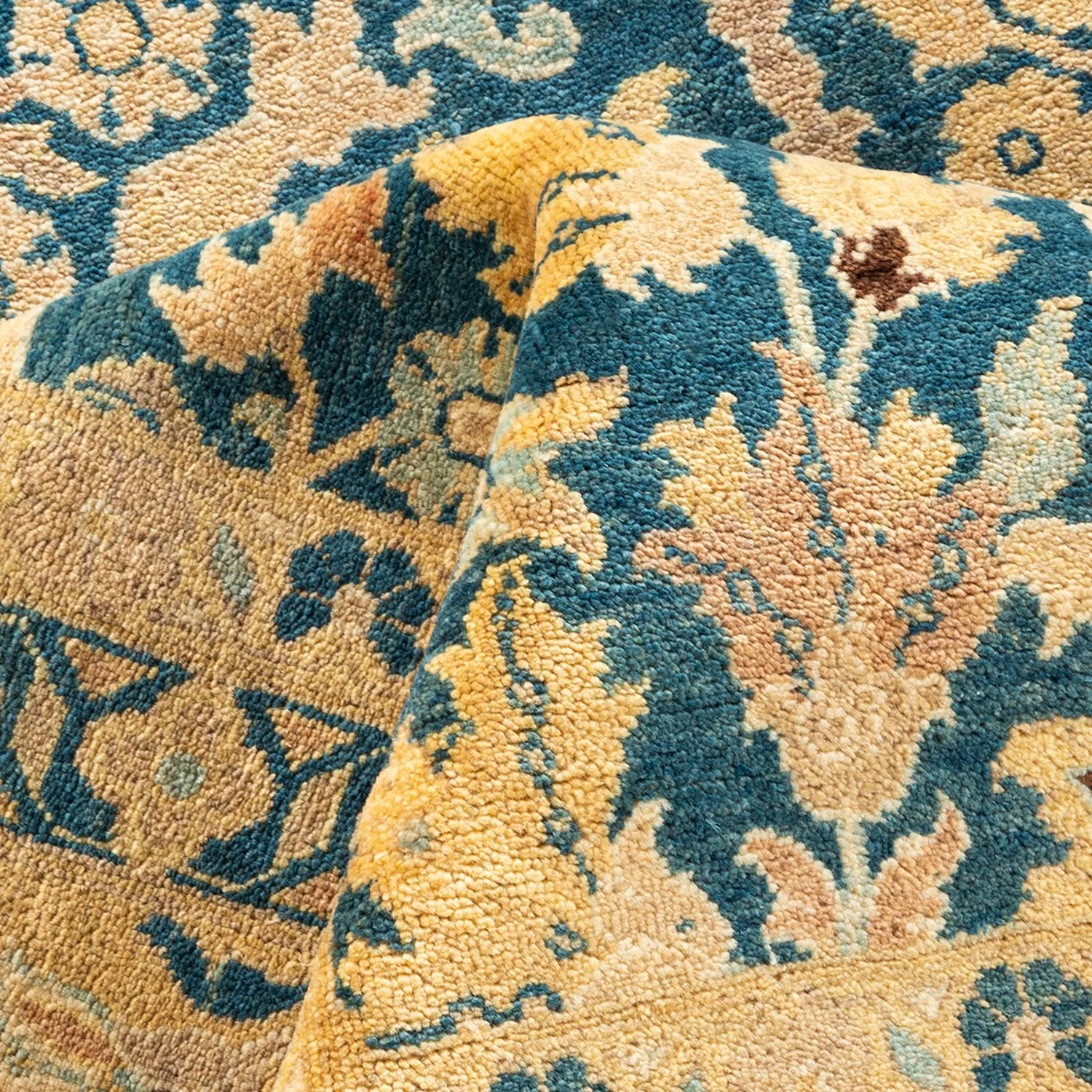Blue Traditional Wool Rug - 9' x 11'10"
