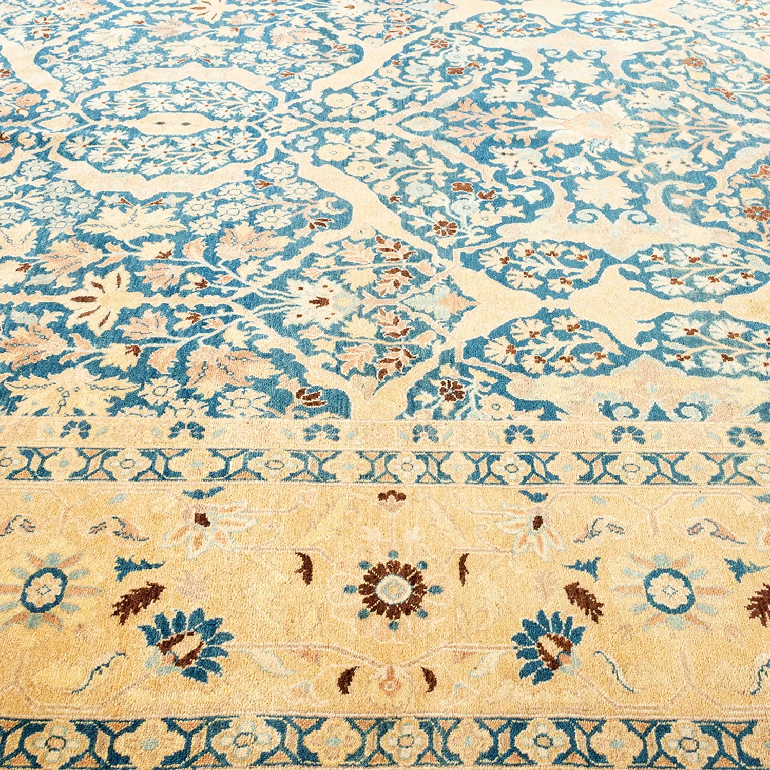 Blue Traditional Wool Rug - 9' x 11'10"