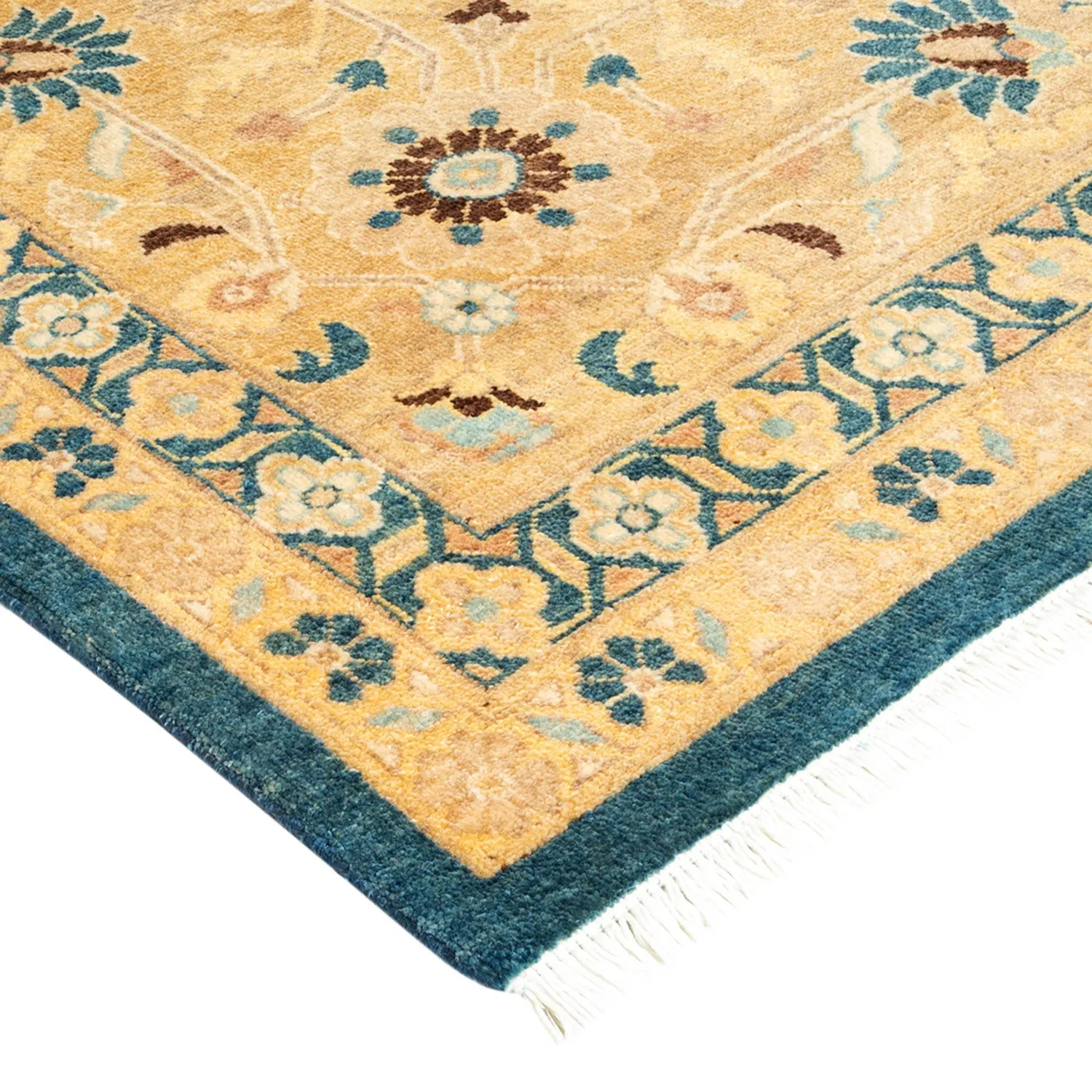 Blue Traditional Wool Rug - 9' x 11'10"