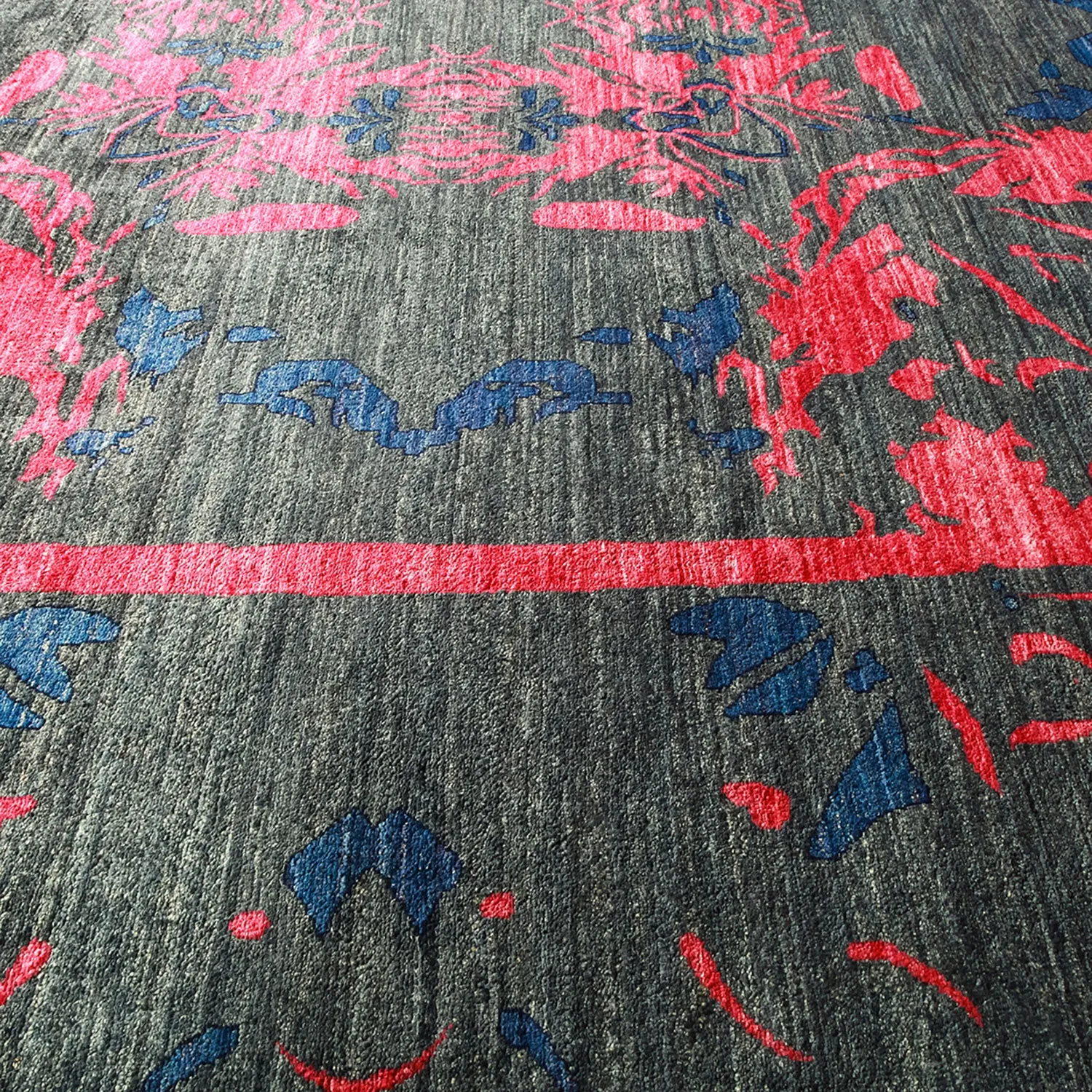 Blue Transitional Wool Rug - 9'2" x 12'2"