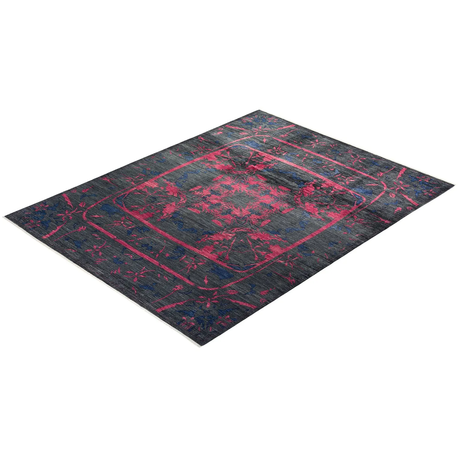 Blue Transitional Wool Rug - 9'2" x 12'2"