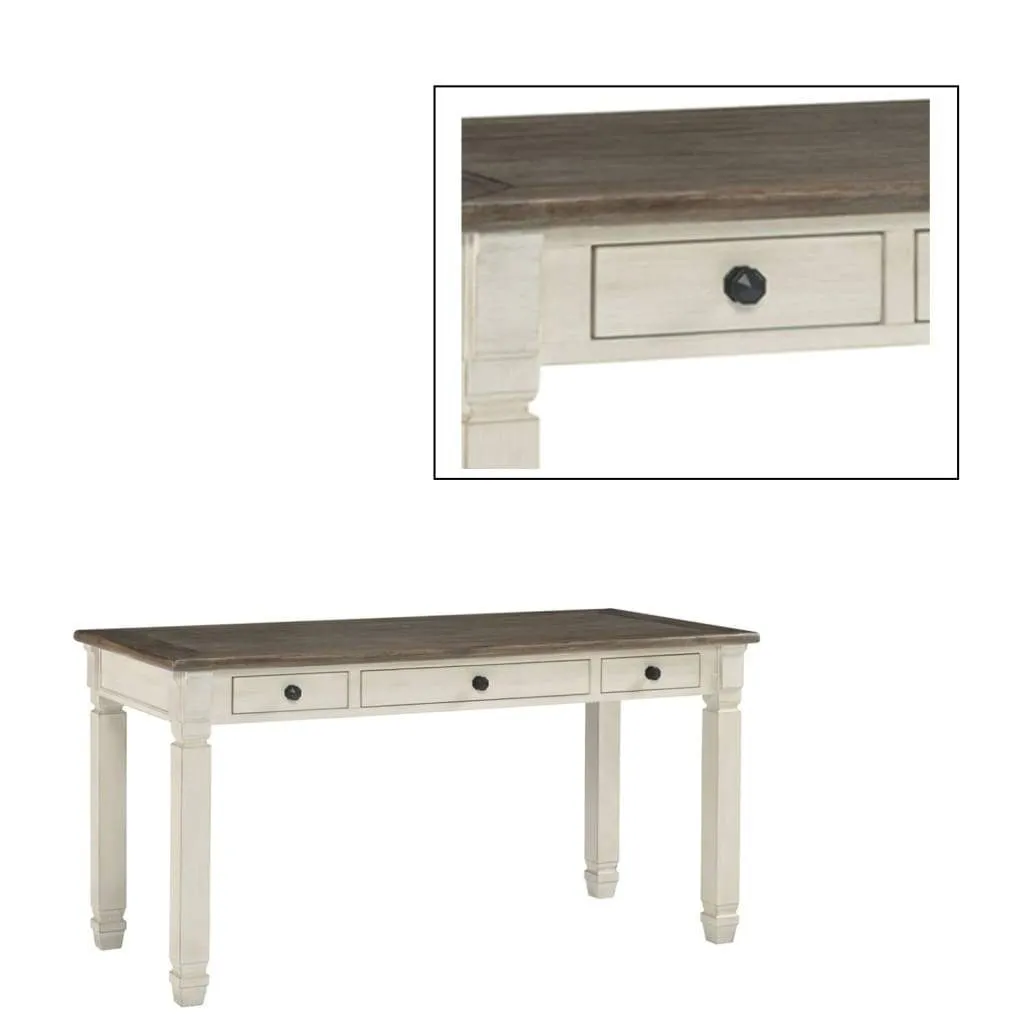 Bolanburg Two Tone Home Office Desk, Brown/White By Casagear Home