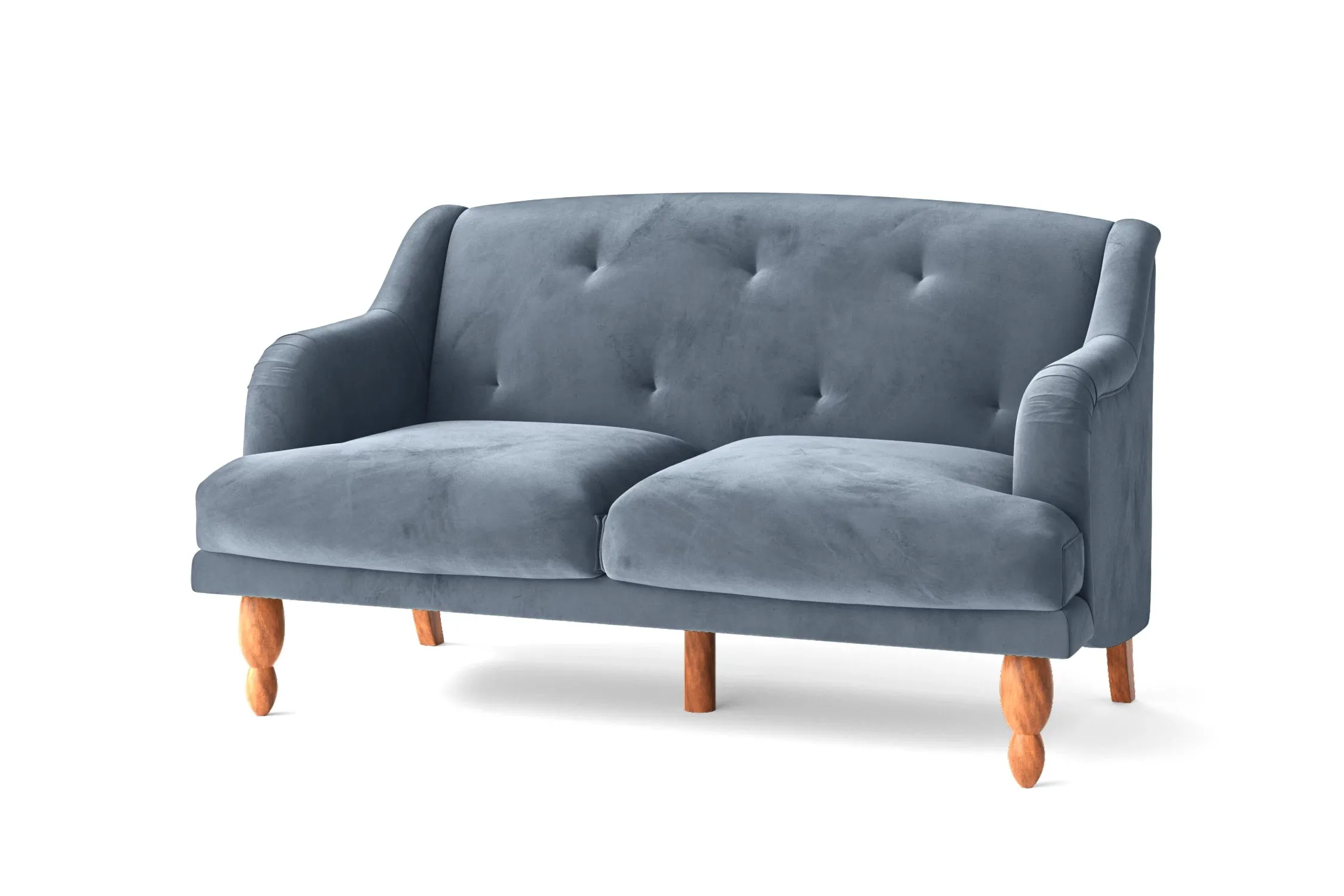 Burlington 2 Seater Sofa Baby Blue Velvet