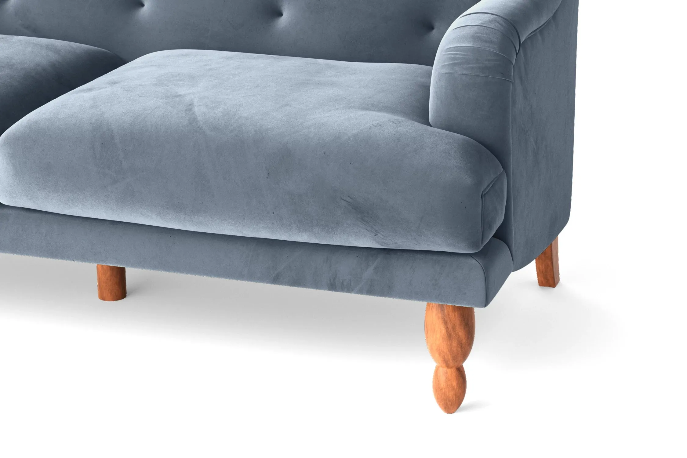 Burlington 2 Seater Sofa Baby Blue Velvet