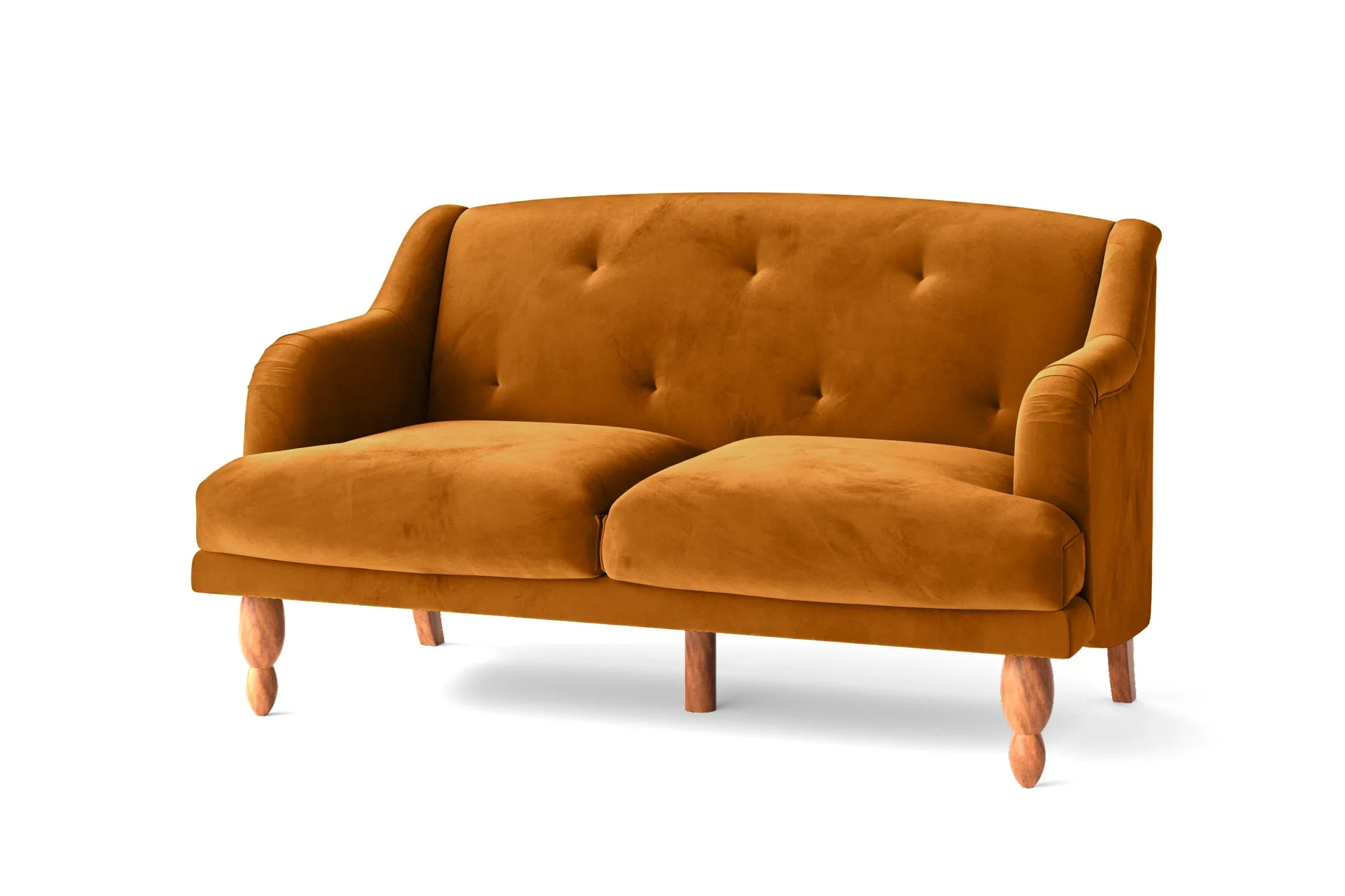 Burlington 2 Seater Sofa Gold Velvet