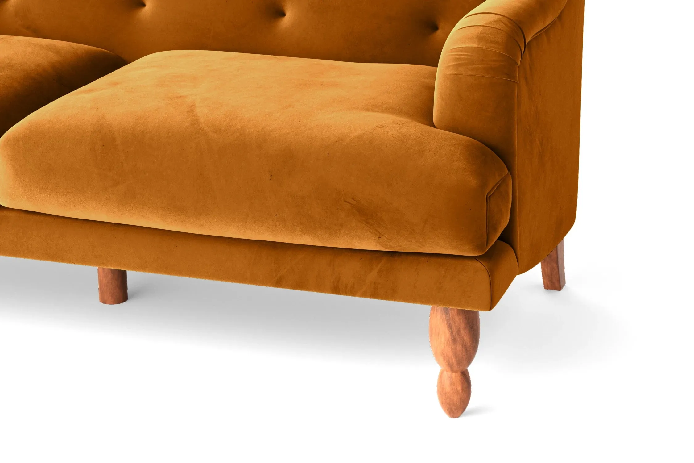 Burlington 2 Seater Sofa Gold Velvet