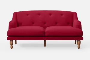 Burlington 3 Seater Sofa Red Linen Fabric