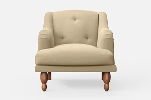 Burlington Armchair Beige Linen Fabric