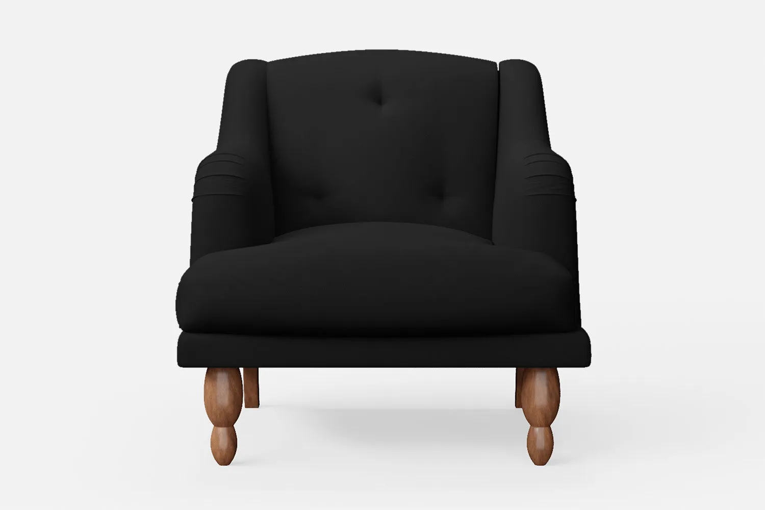 Burlington Armchair Black Leather
