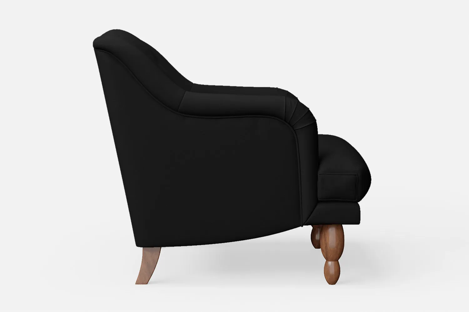 Burlington Armchair Black Leather