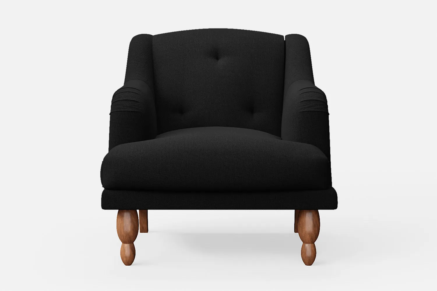 Burlington Armchair Black Linen Fabric